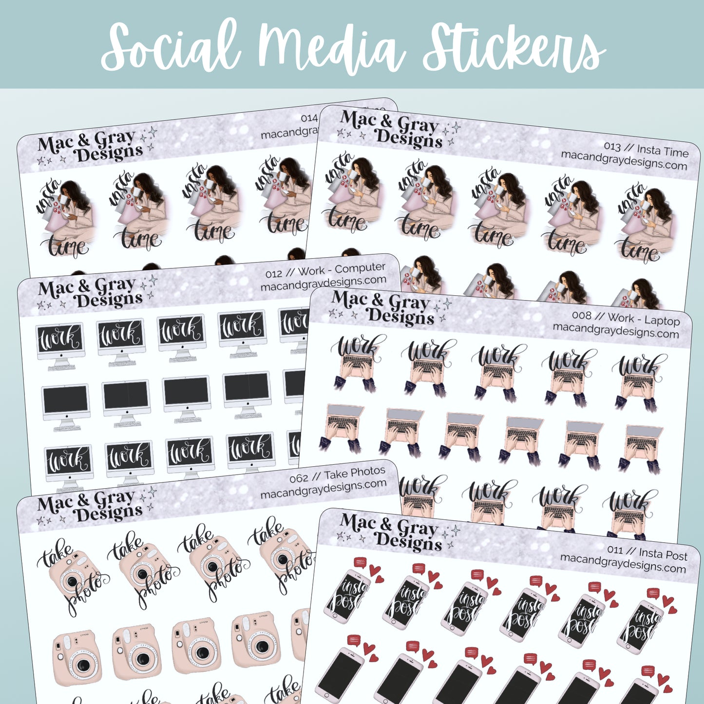 Social Media // Functional Stickers