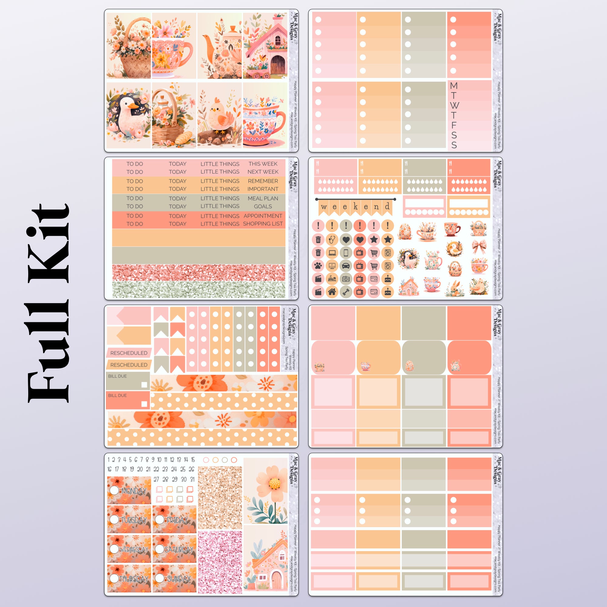 Spring Tea Party Weekly Sticker Kit - Vertical Planners, Happy Planner – macandgraydesigns spring-tea-party-weekly-sticker-kit-vertical-planners-happy-planner-macandgraydesigns