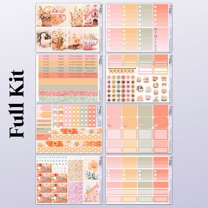 Spring Tea Party // Weekly Kit for Standard Vertical Planners, Happy Planner (Mini, Classic, Big), Hobonichi Weeks, Passion Planner & Scrapbooks