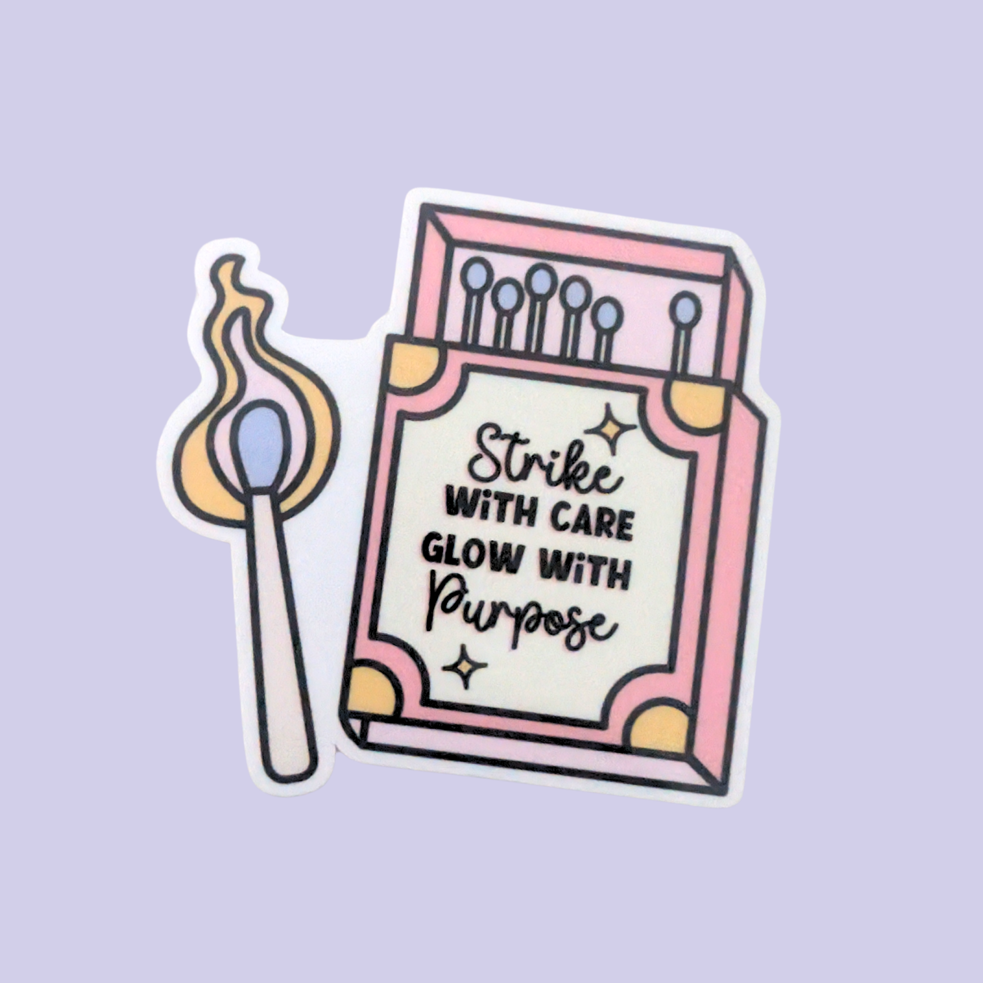 Design Sticker Strike Strike With Care | Waterproof Sticker – macandgraydesigns