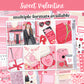 Sweet Valentine // Weekly Kit for Standard Vertical Planners, Happy Planner (Mini, Classic, Big), Hobonichi Weeks, Passion Planner & Scrapbooks