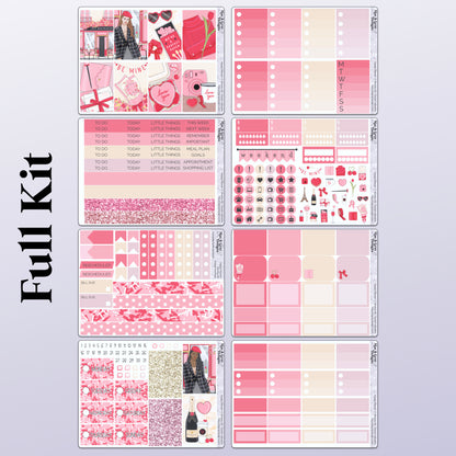 Sweet Valentine // Weekly Kit for Standard Vertical Planners, Happy Planner (Mini, Classic, Big), Hobonichi Weeks, Passion Planner & Scrapbooks