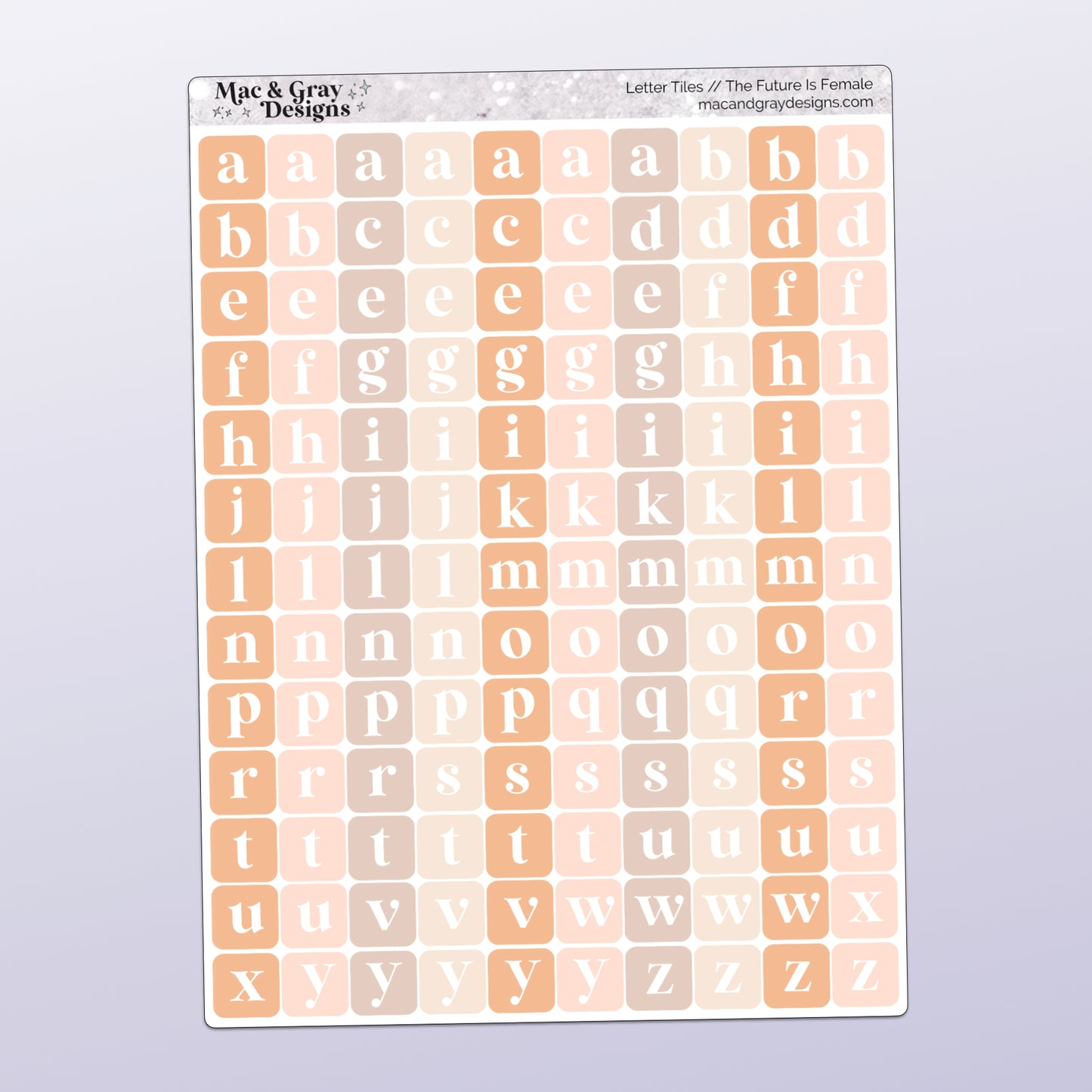 Letter Tile Stickers | The Future Is Female