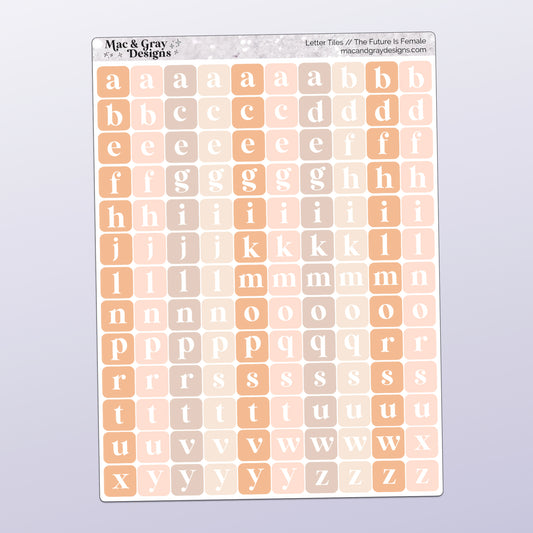 Letter Tile Stickers | The Future Is Female