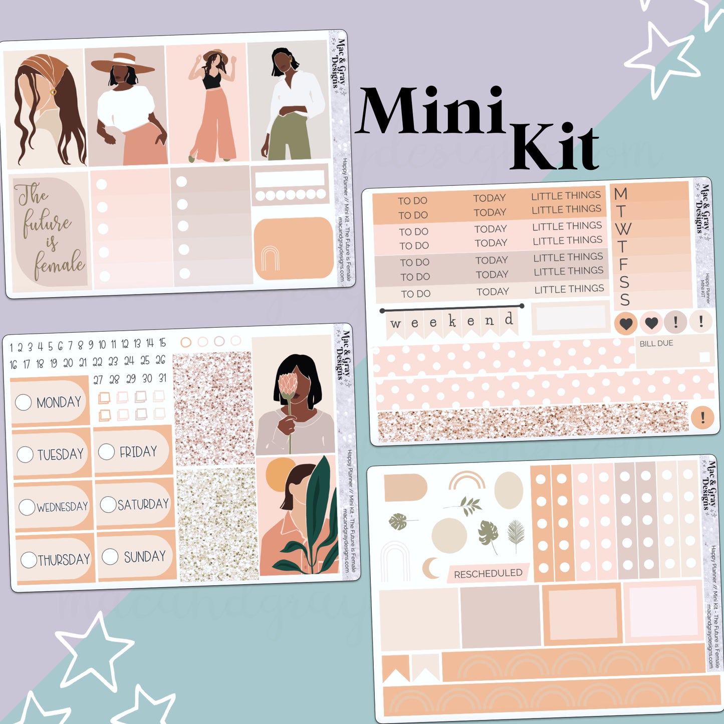 Chic Fashion Planner Stickers ⋆ The Petite Planner