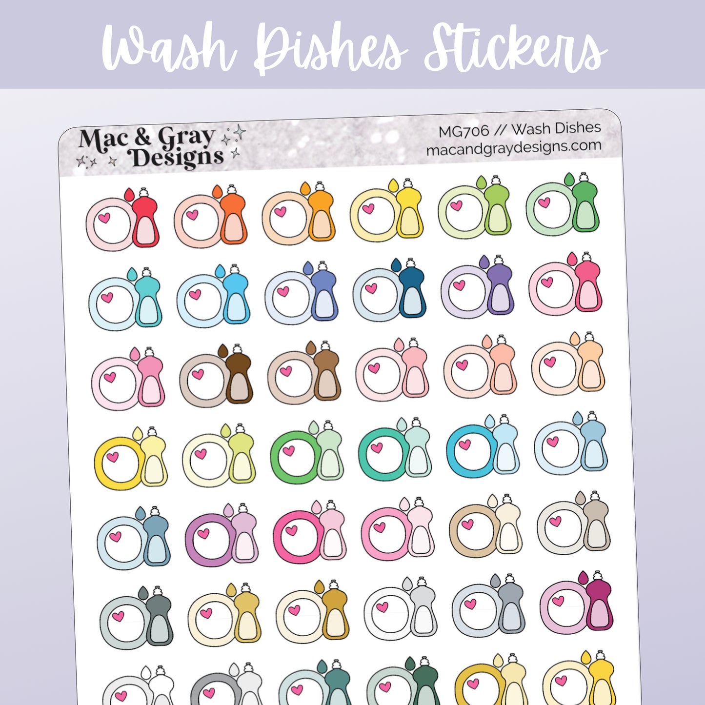 Wash Dishes | Functional Stickers