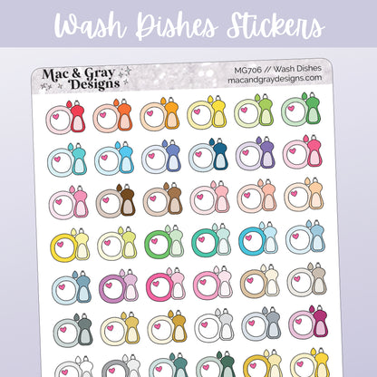 Wash Dishes | Functional Stickers