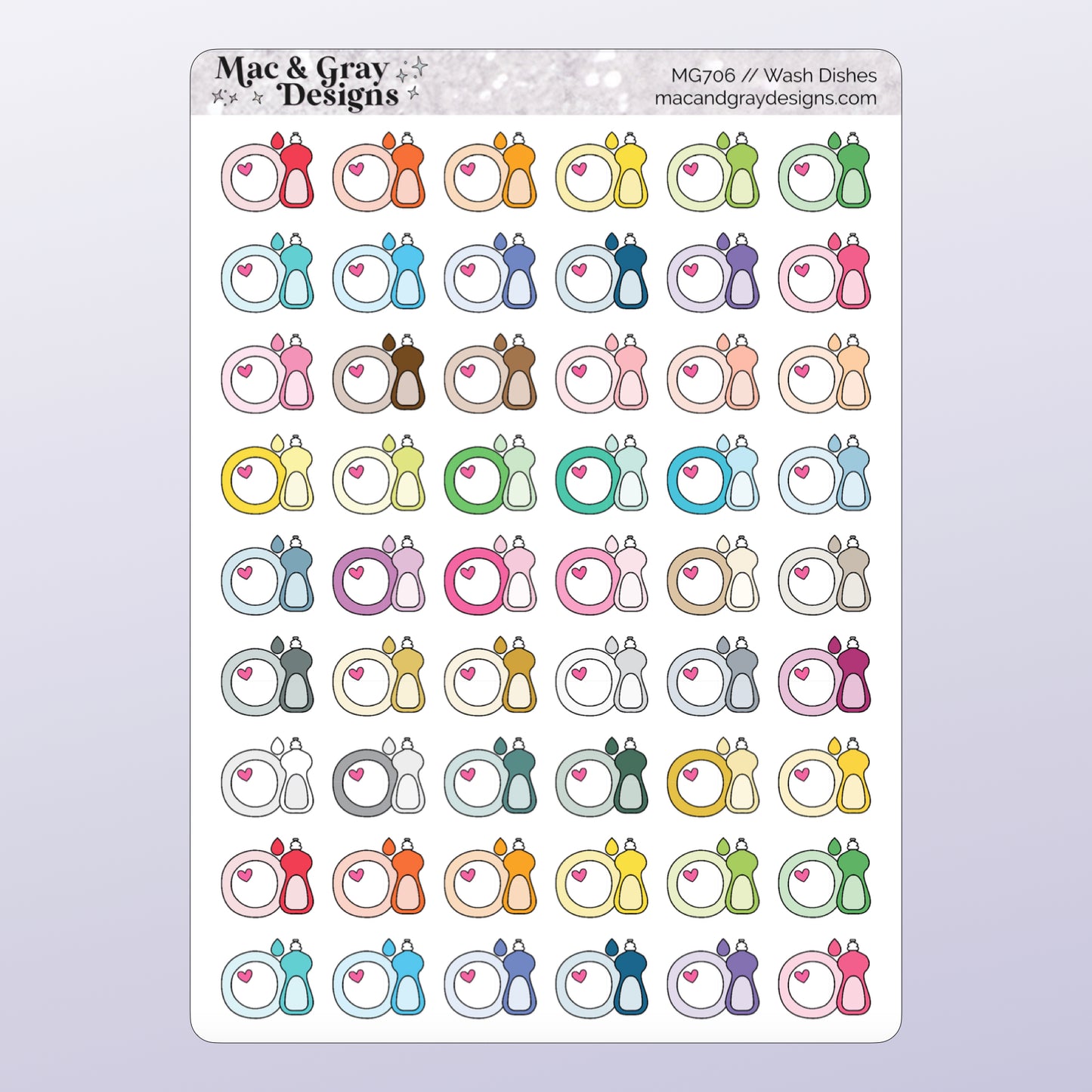 Wash Dishes | Functional Stickers