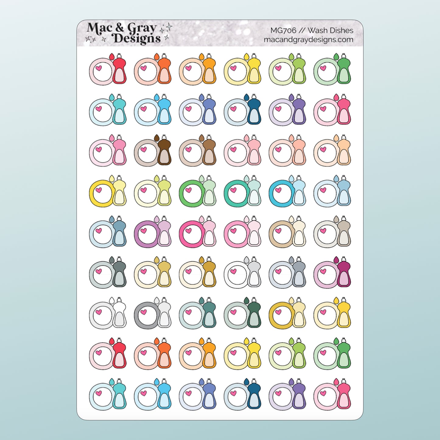 Wash Dishes | Functional Stickers