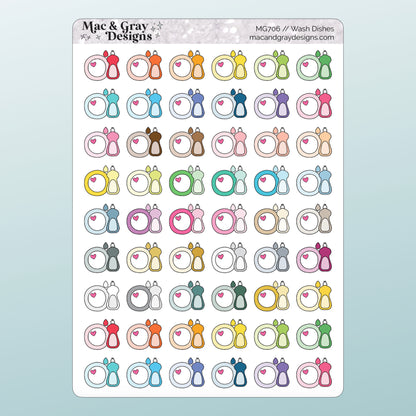 Wash Dishes | Functional Stickers