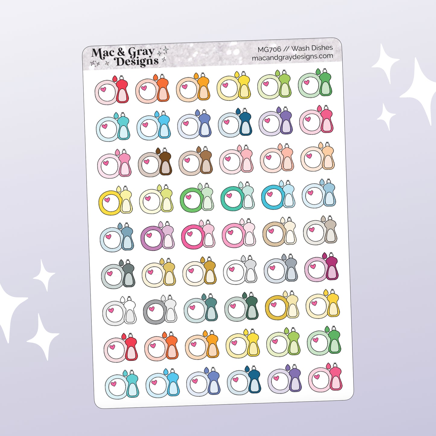 Wash Dishes | Functional Stickers
