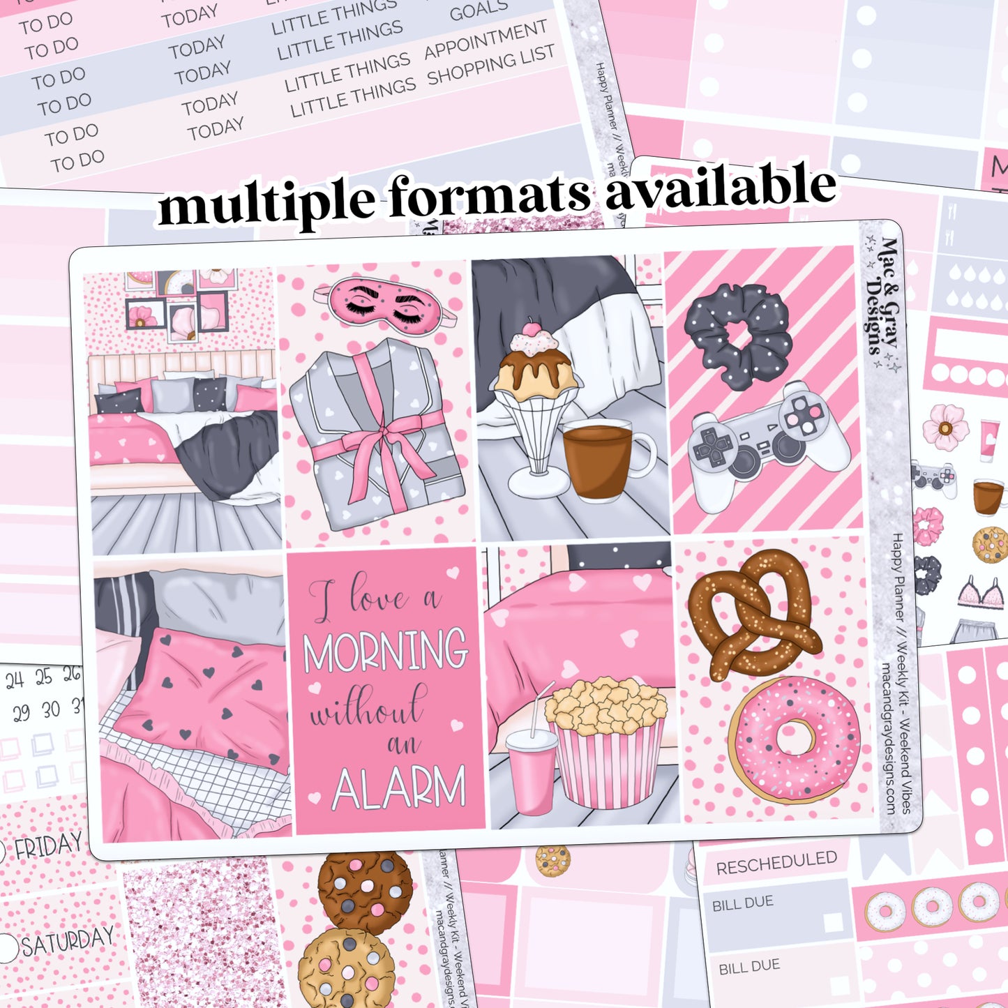 Backyard Fun mini kit, mini kit planner stickers, glitter - stickers for  planners, journals, scrapbooks
