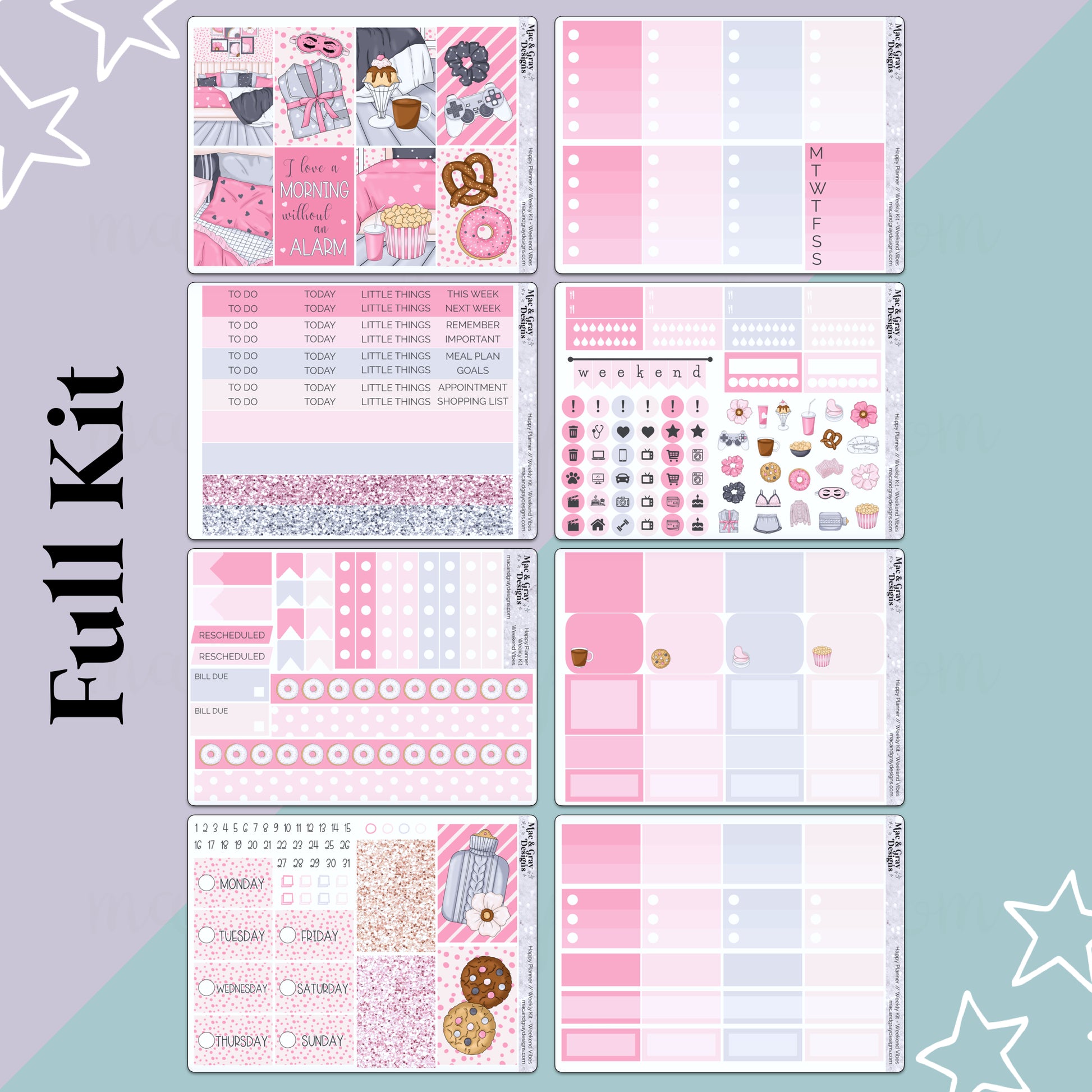 150 MINI Pink Aesthetic Planner Stickers Notebook/planner Stickers Planner  Sticker Kit Mini Planner Stickers 