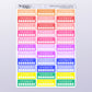 Rainbow Weight Loss Stickers // Weight Scale & Diet Tracker Planner Stickers