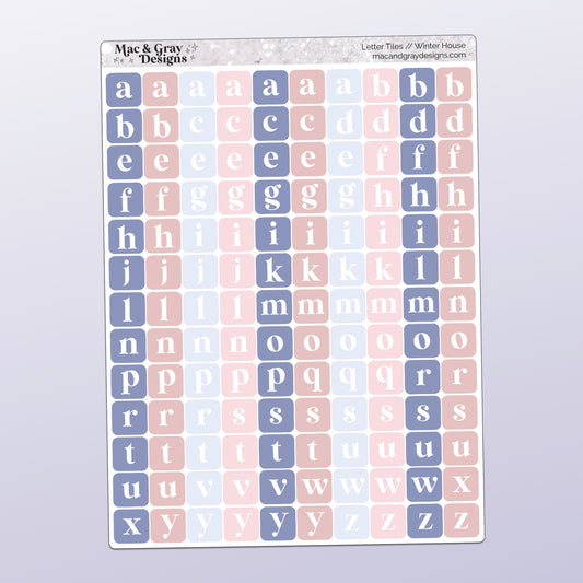 Letter Tile Stickers | Winter House