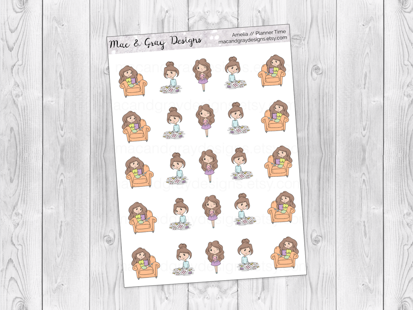 Planner Time | Character Stickers