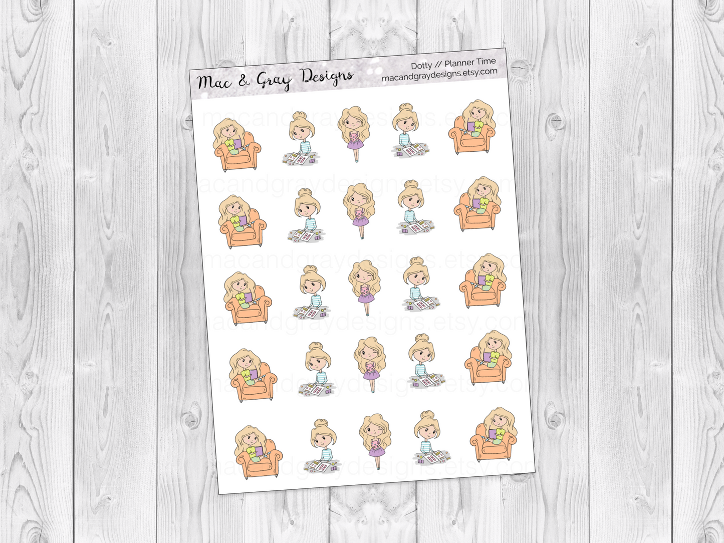 Planner Time | Character Stickers