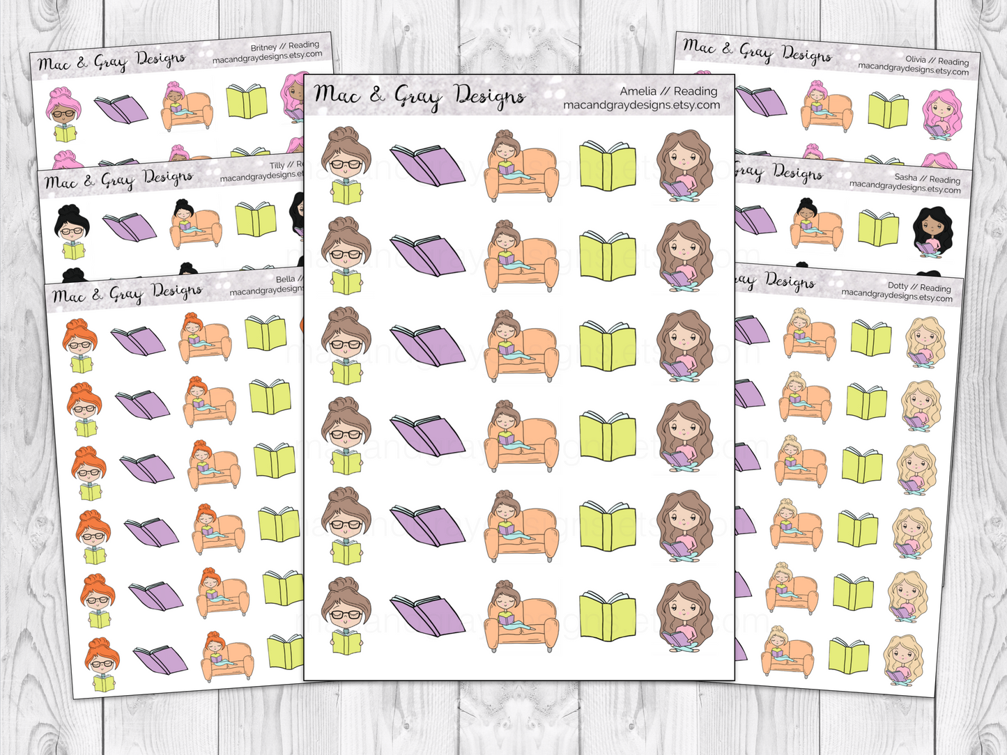 Reading | Character Stickers