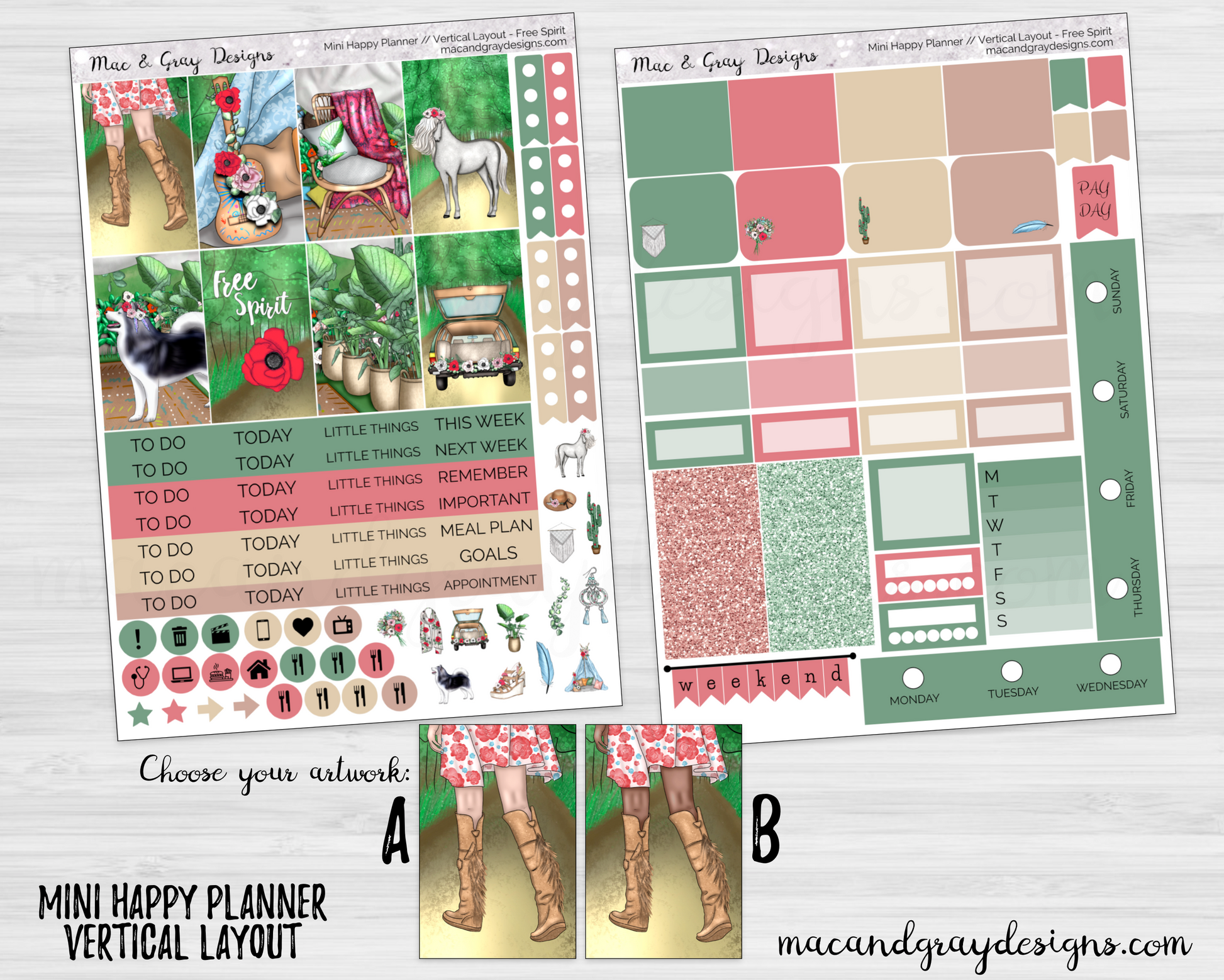 Magic (Disney Inspired) Full Weekly Kit Printable Planner Stickers (for use  with Standard Vertical A5 Wide Planners)