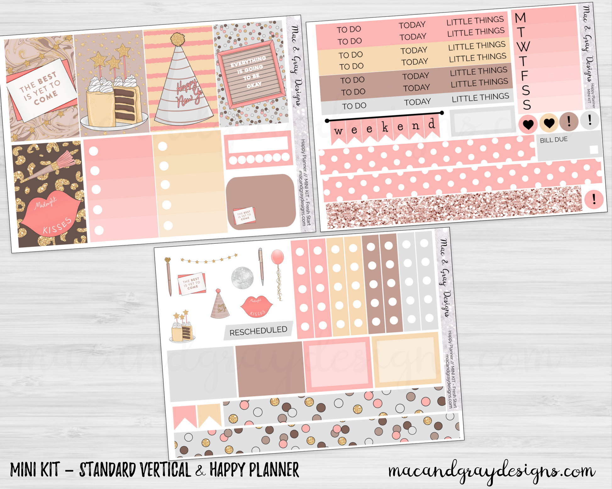 Power Up Mini Kit Weekly Layout Planner Stickers – CheerfulPlannerGirl
