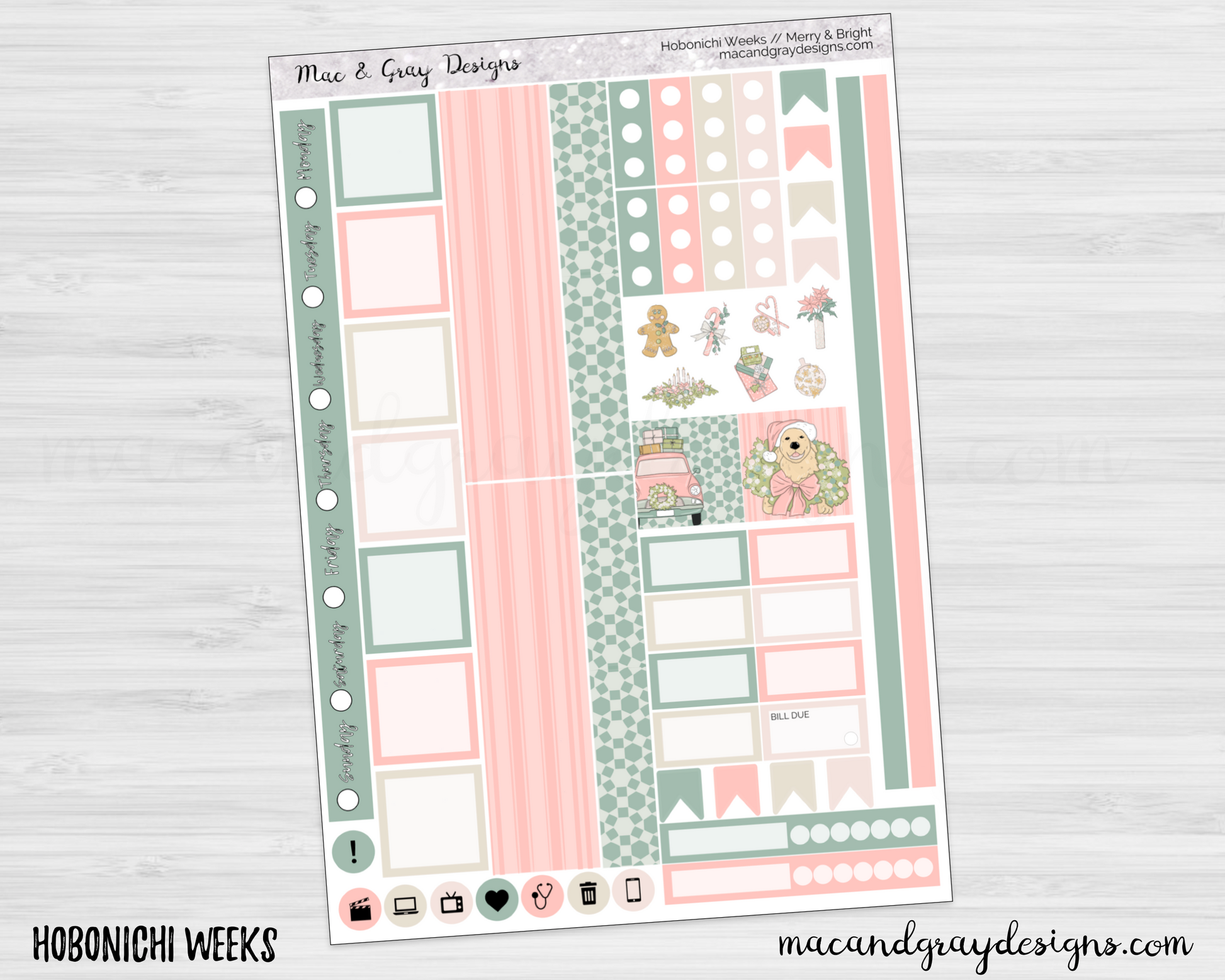 PP055 PP Weeks Oh Bother Weekly Planner sticker kit