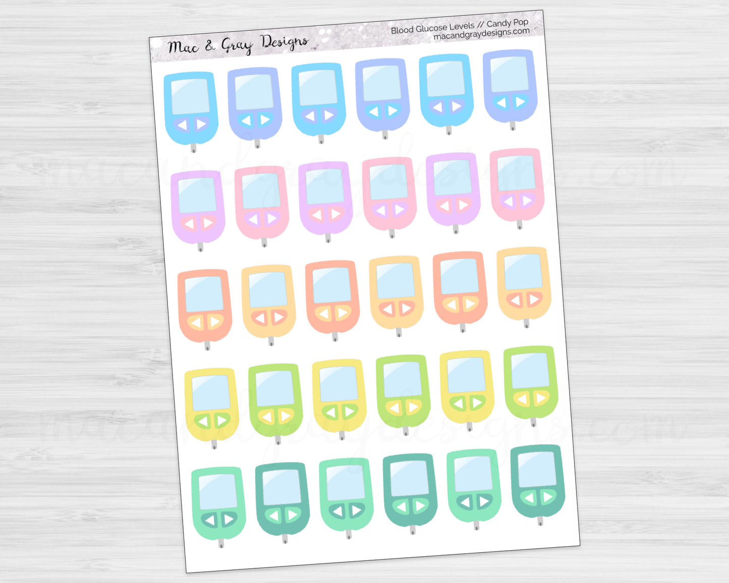 Blood Glucose Level Stickers // Spoonies Stickers