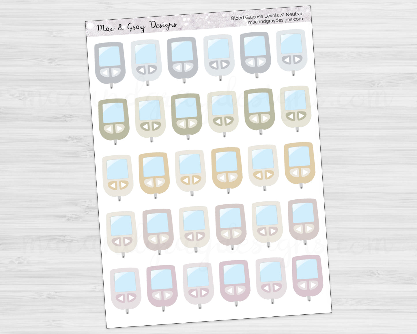 Blood Glucose Level Stickers // Spoonies Stickers