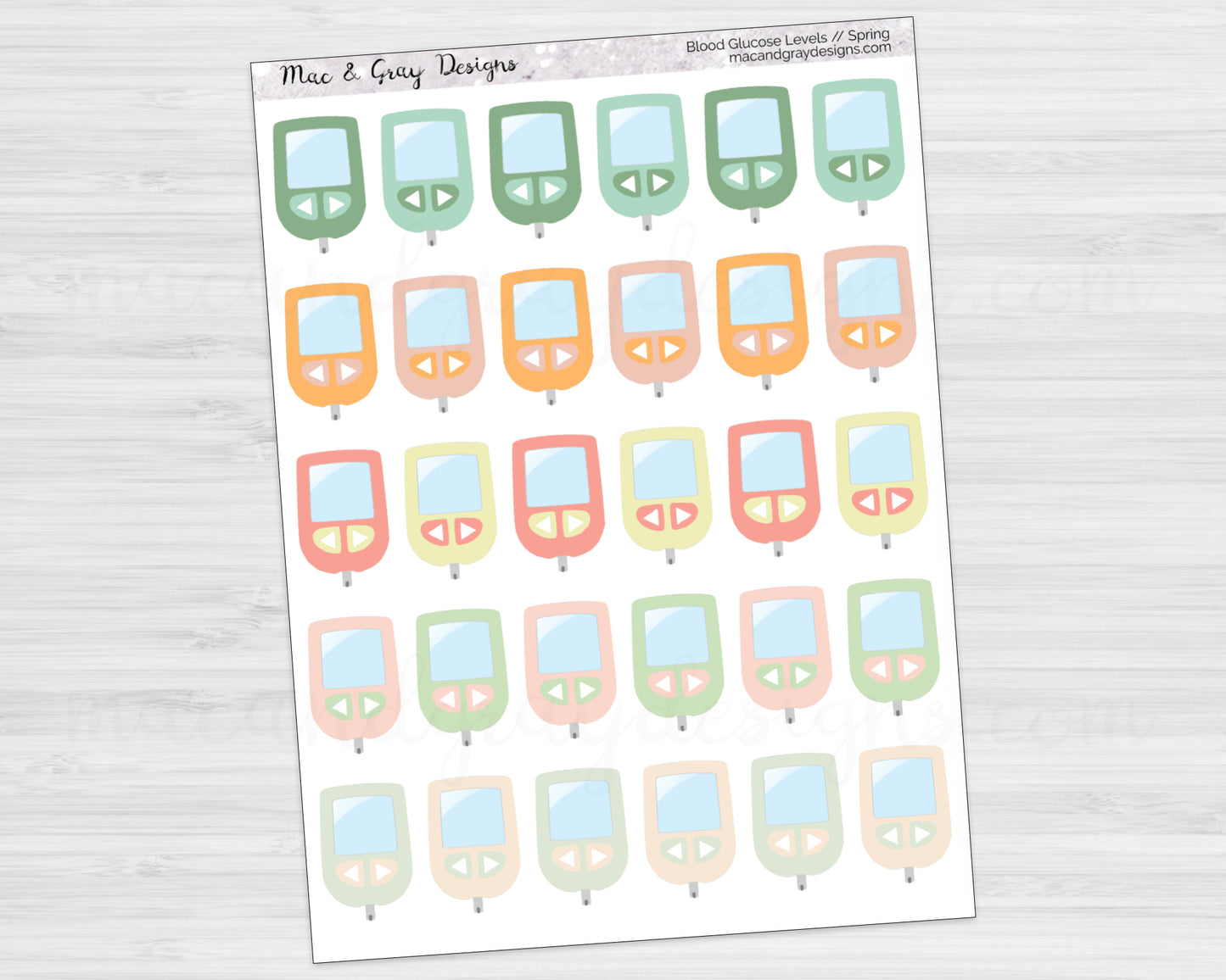 Blood Glucose Level Stickers // Spoonies Stickers