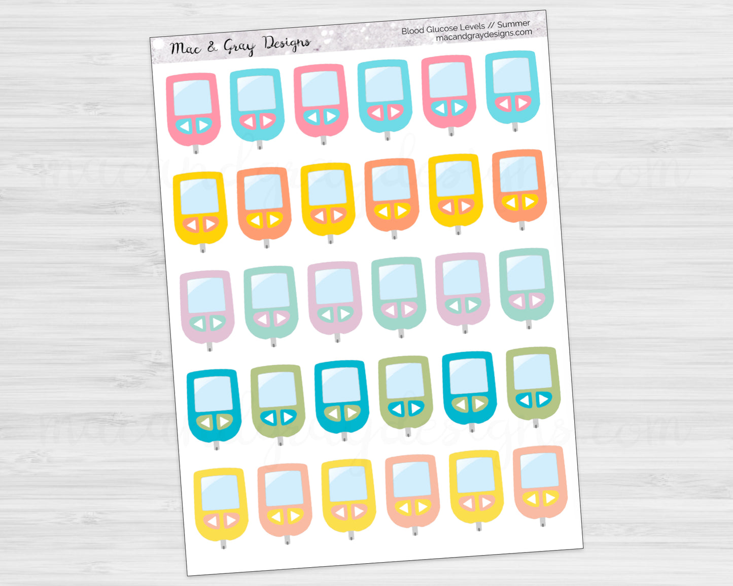 Blood Glucose Level Stickers // Spoonies Stickers