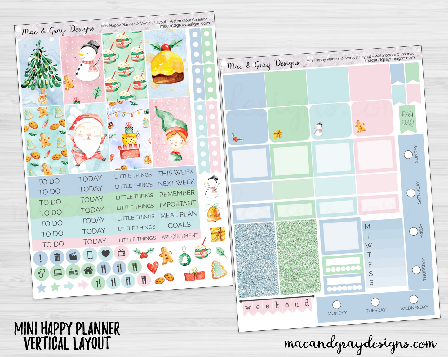 Joyful Christmas Weekly Kit – Stickers by AshleyK